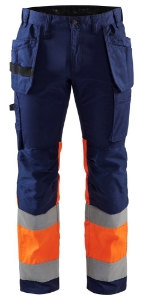 Afbeeldingen van High Vis werkbroek met stretch en gereed