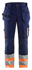 Afbeeldingen van Werkbroek High Vis D92 Marineblauw/Oranje