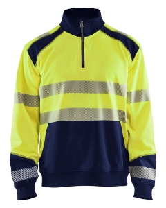 Afbeeldingen van Sweatshirt met halve rits High Vis XS