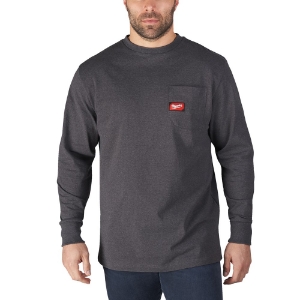 Afbeeldingen van Work T-shirt long sleeve grijs WTLSG-M 