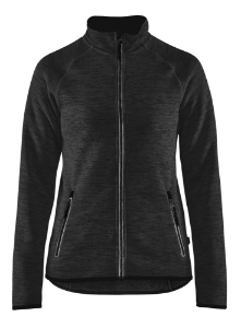 Afbeeldingen van Dames gebreid vest M Antraciet/wit