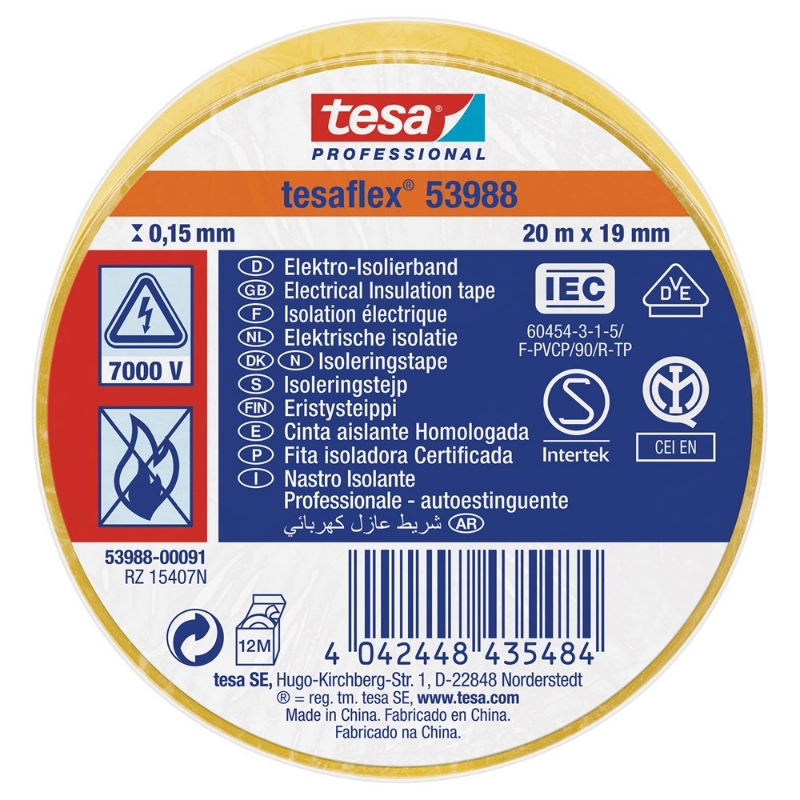 Afbeeldingen van tesa® PVC elektrische isolatietape 53988