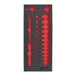 Afbeeldingen van MILWAUKEE® Lege foam inlays voor stalen gereedschapswagens Empty 28 pc 1/4" Ratchet and Skt Set Foam Insert