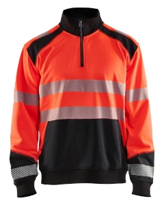 Afbeeldingen van Sweatshirt met halve rits High Vis XL