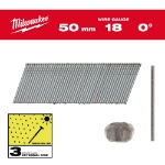 Afbeeldingen van MILWAUKEE® Brad spijkers, 18 gauge, dunne kop Inox 18G / 50 mm / SC3 - 5.000 pc