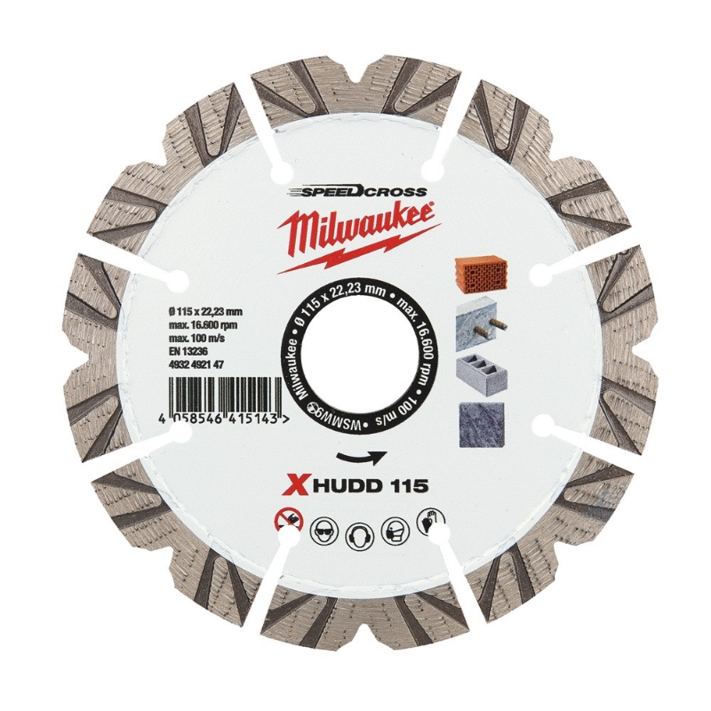Afbeeldingen van MILWAUKEE® Doorslijpschijf Speedcross X-HUDD XHUDD 115 mm - 1 pc