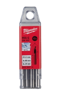 Afbeeldingen van MILWAUKEE® HSS-G metaalboor HSSGS 6.00 x 66 - 10 pcs