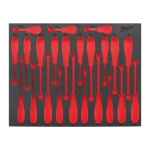 Afbeeldingen van MILWAUKEE® Lege foam inlays voor stalen gereedschapswagens Empty 23 pc Trilobe Screwdriver Foam Insert