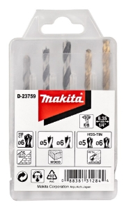 Afbeeldingen van Makita D-23759 Boorset 5-delig hout/metaal/