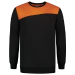 Afbeeldingen van Sweater Bicolor Naden BlackOrange XL