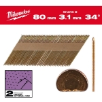 Afbeeldingen van MILWAUKEE® Draadnagels, 34°, D-kop 34° D-Head 80 mm / RS / G / SC2 - 2.200 pc