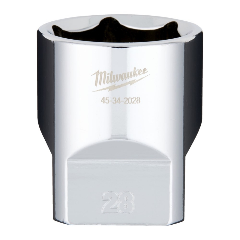 Afbeeldingen van MILWAUKEE® Dop 1/2˝ FOUR FLAT™ 1/2 Drive Socket Metric Standard - 28 mm