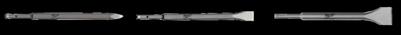 Afbeeldingen van MILWAUKEE® Startersset SDS-plus beitels (3-delig) SDS-Plus 3 pc chisel set