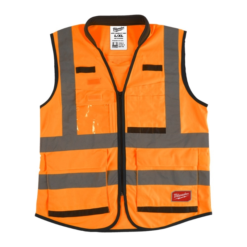 Afbeeldingen van MILWAUKEE® Premium hi-vis veiligheidshesje Premium High-Visibility Vest Orange - L/XL