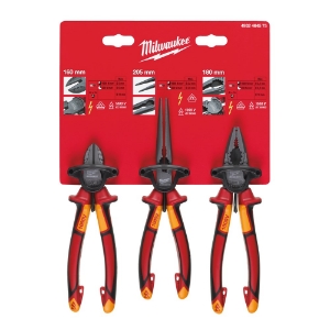 Afbeeldingen van MILWAUKEE® VDE 3-delige tangenset VDE 3 Piece Plier Set
