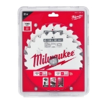 Afbeeldingen van MILWAUKEE® Cirkelzaagbladen voor cirkelzaagmachines CSB Twin Pack 190 x 24T/24T - 2pc