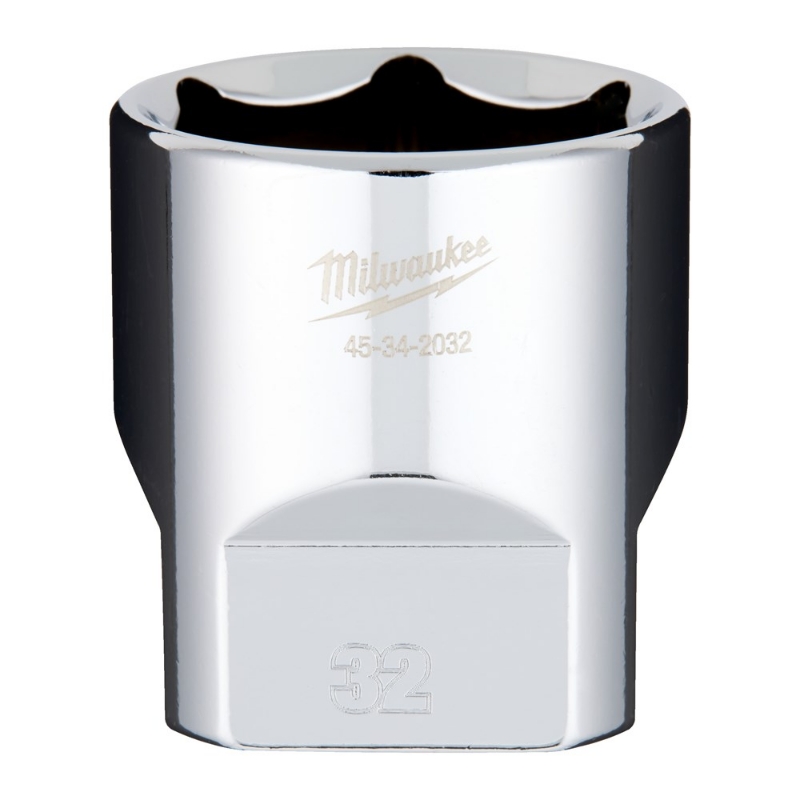 Afbeeldingen van MILWAUKEE® Dop 1/2˝ FOUR FLAT™ 1/2 Drive Socket Metric Standard - 32 mm