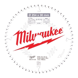 Afbeeldingen van MILWAUKEE® Cirkelzaagblad MS CSB MS W 254 x 30 x 3,0 x 60ATB neg.