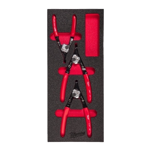Afbeeldingen van MILWAUKEE® Foam inlay borgveertangenset (3-delig) 3 pc Circlip Pliers Foam Insert Set