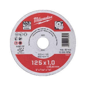 Afbeeldingen van MILWAUKEE® Metaaldoorslijpschijf SCS 41 / 125 x 1 x 22 mm Contractor series - 1 pc