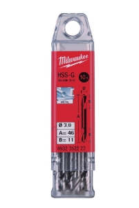 Afbeeldingen van MILWAUKEE® HSS-G metaalboor 3.00 x 46 - 10 pcs