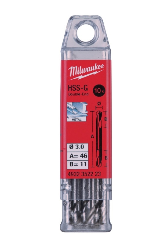 Afbeeldingen van MILWAUKEE® HSS-G metaalboor 3.50 x 52 - 10 pcs