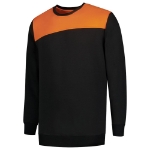 Afbeeldingen van Sweater Bicolor Naden BlackOrange XL