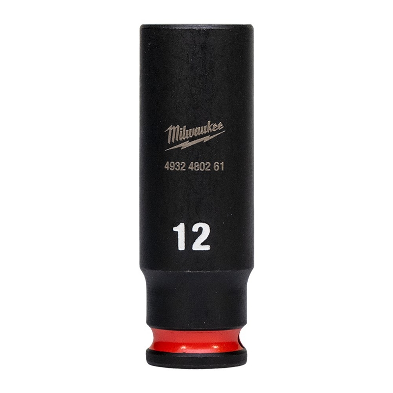 Afbeeldingen van MILWAUKEE® Slagdop 1/4 lang 12 mm 1/4" impact socket deep - 1 pc
