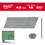 Afbeeldingen van MILWAUKEE® Afwerkspijkers, 16 gauge, 20°, dunne kop 16G / 20° / 45 mm / G / SC1 - 2.000 pc