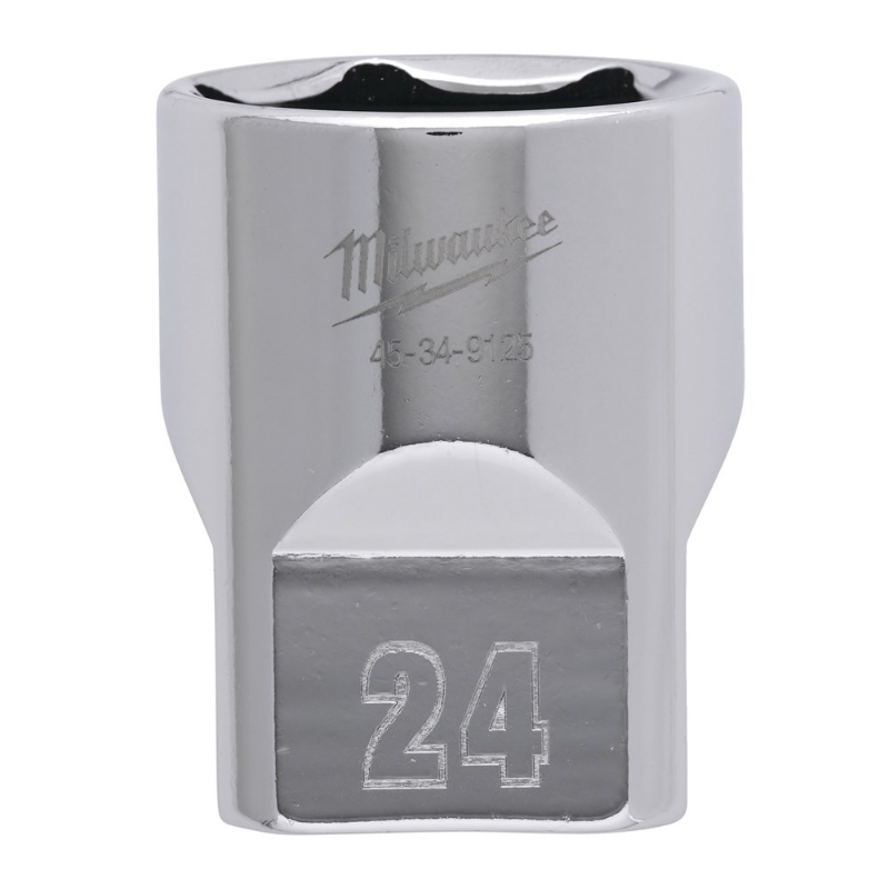 Afbeeldingen van MILWAUKEE® Dop 1/2˝ FOUR FLAT™ 1/2 Drive Socket Metric Standard - 24 mm
