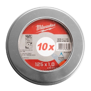 Afbeeldingen van MILWAUKEE® Dunne metaaldoorslijpschijven Cut.W Pro+ SCS 41 125 x 1.0 mm MetalBox - 10 pcs