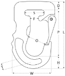 Afbeeldingen van REMA Hijsband lasthaak met klep (G10) RWSH-2/2000 KG