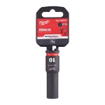 Afbeeldingen van MILWAUKEE® Slagdop 3/8 lang 10 mm 3/8" impact socket deep - 1 pc