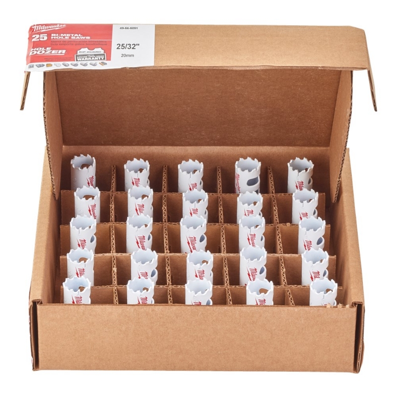 Afbeeldingen van MILWAUKEE® Gatzaag Bi-metaal Hole Dozer Holesaw - 20 mm - 25 pcs