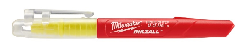 Afbeeldingen van MILWAUKEE® INKZALL Markers Fluo Geel - 5pc. INKZALL Highlighters Yellow - 5pc