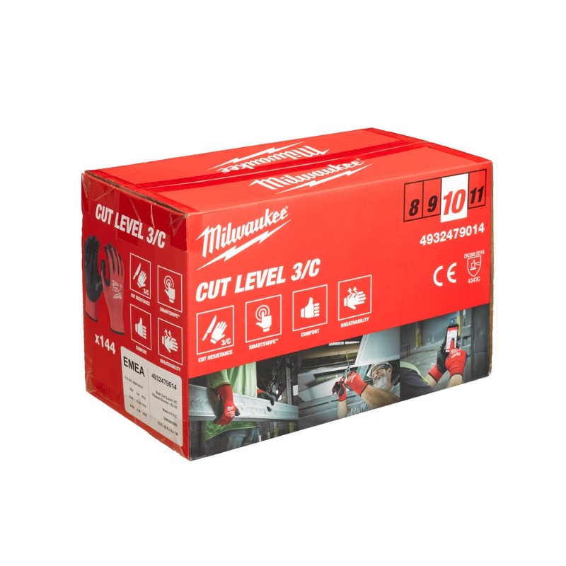 Afbeeldingen van MILWAUKEE® Cut C Handschoenen Bulk Cut C Handschoenen - 10/XL - 144pc