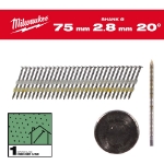 Afbeeldingen van MILWAUKEE® Draadnagels, 20°, ronde kop 20° Round Head 75 mm / RS / B / SC1 - 2.000 pc