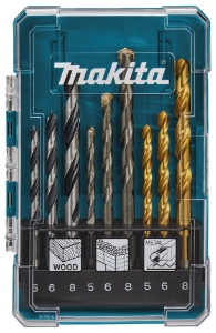 Afbeeldingen van Makita D-71962 Boorset 9-delig hout/metaal/