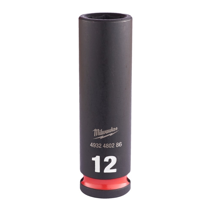 Afbeeldingen van MILWAUKEE® Slagdop 3/8 lang 12 mm 3/8" impact socket deep - 1 pc
