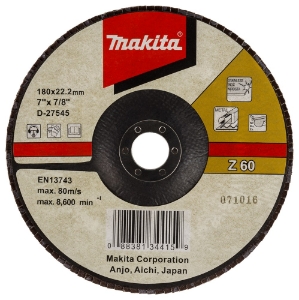 Afbeeldingen van Makita D-27545 Lamellenschuurschijf 180mm Z60