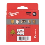Afbeeldingen van MILWAUKEE® Schuurmachine Schuurpapier 93 x 93 mm HP 93 x 93 H&L GR 40 - 10 pcs