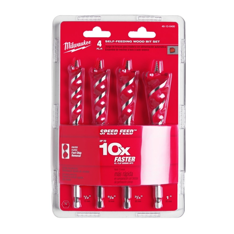 Afbeeldingen van MILWAUKEE® SPEEDFEED™ houtboren SPFD Set - 4 pcs
