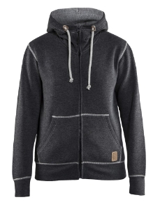 Afbeeldingen van Blåkläder dames Hooded Sweatvest 3373 Zwart 