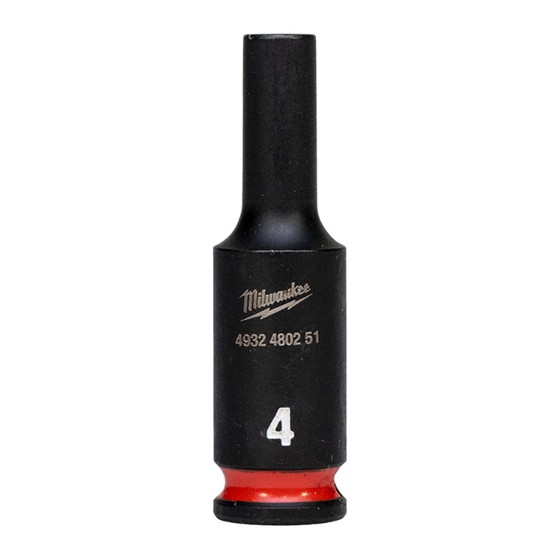 Afbeeldingen van MILWAUKEE® Slagdop 1/4 lang 4 mm 1/4" impact socket deep - 1 pc
