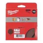 Afbeeldingen van MILWAUKEE® Schuurpapier voor vlakschuurmachines ⌀125 & 150 mm 125 mm H&L GR 180 - 10 pc