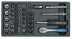 Afbeeldingen van GEDORE Dopsleutel-set 1/4" in 1/3 gereedschapsmodule 1500 ES-20