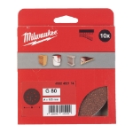 Afbeeldingen van MILWAUKEE® Schuurpapier voor vlakschuurmachines ⌀125 & 150 mm 125 mm H&L GR 80 - 10 pc