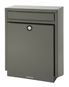 Afbeeldingen van Brievenbus D100 staal gelakt kwartsgrijs