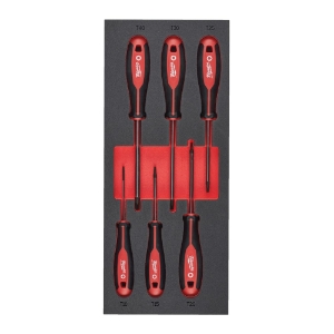 Afbeeldingen van MILWAUKEE® Foam Inlay schroevendraaier TX Set 2 (6 delig) Screwdriver TX Set 2 Foam Insert - 6 pc