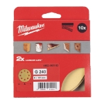 Afbeeldingen van MILWAUKEE® Excentrische Vlakschuurmachine Schuurpapier ⌀ 125 & 150 mm HP 125 mm H&L GR 240 - 10 pc